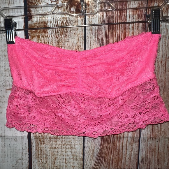 PINK Victorias Secret lace bandeau size Large - Picture 8 of 9